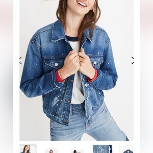 The Boxy-Crop Jean Jacket: Paint Spattered Edition